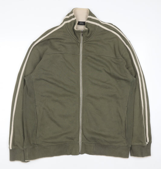 Next Men’s Green Full Zip Cotton Sweatshirt XL