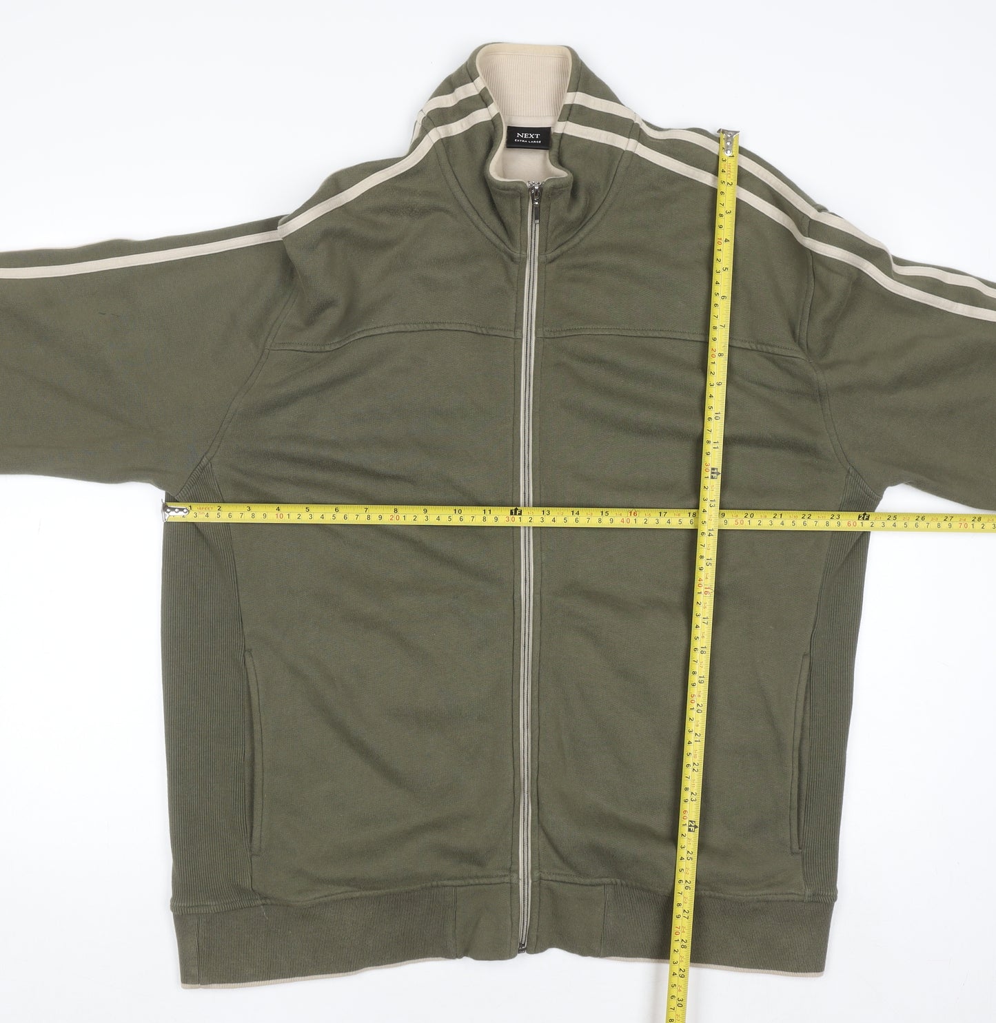 Next Men’s Green Full Zip Cotton Sweatshirt XL