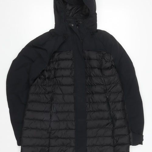 Lands' End Men's Black Hooded Down Puffer Jacket M