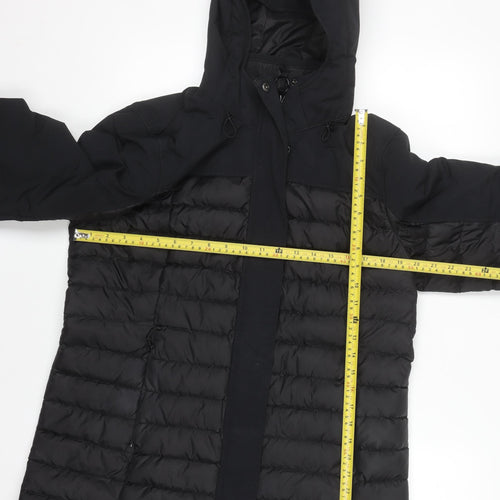Lands' End Men's Black Hooded Down Puffer Jacket M