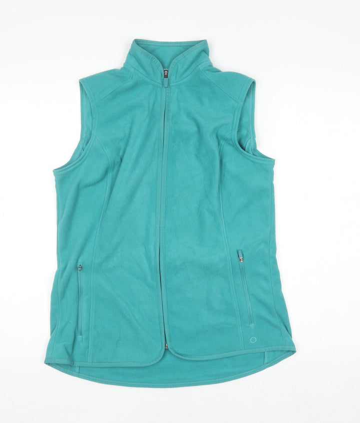 Marks and Spencer Women's Green Fleece Bodywarmer Gilet Size 12