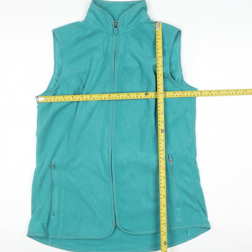 Marks and Spencer Women's Green Fleece Bodywarmer Gilet Size 12