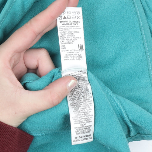 Marks and Spencer Women's Green Fleece Bodywarmer Gilet Size 12