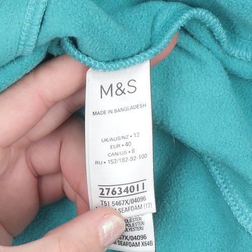 Marks and Spencer Women's Green Fleece Bodywarmer Gilet Size 12