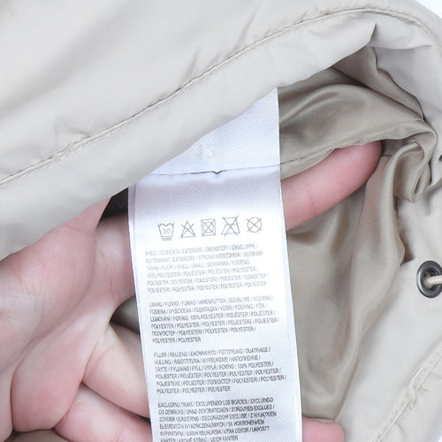 Brave Soul Womens Beige Black Puffer Waistcoat Size 12 Regular