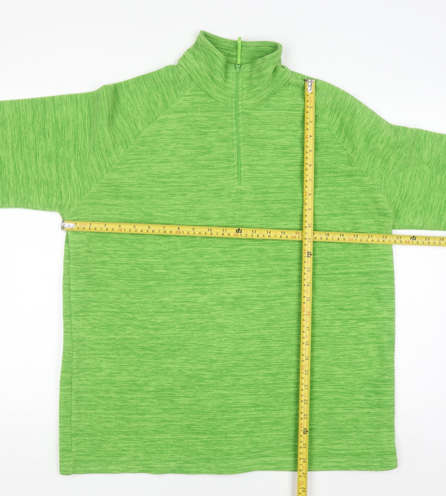 Mountain Warehouse Men's Green 1/4 Zip Fleece Sweatshirt Size L