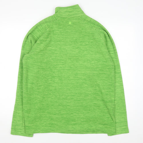 Mountain Warehouse Men's Green 1/4 Zip Fleece Sweatshirt Size L