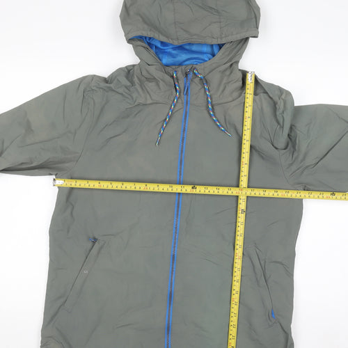 Next Men's Green Hooded Windbreaker Jacket Size M