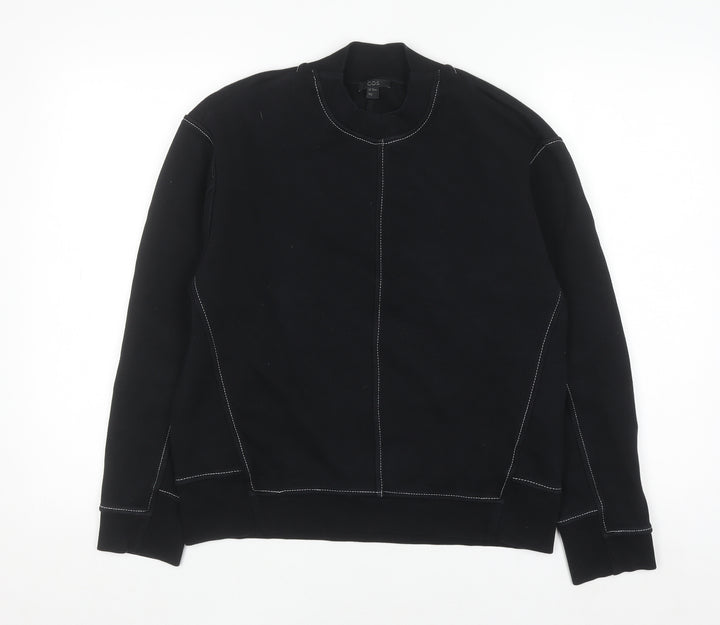 COS Women's Black Cotton Pullover Sweatshirt XS