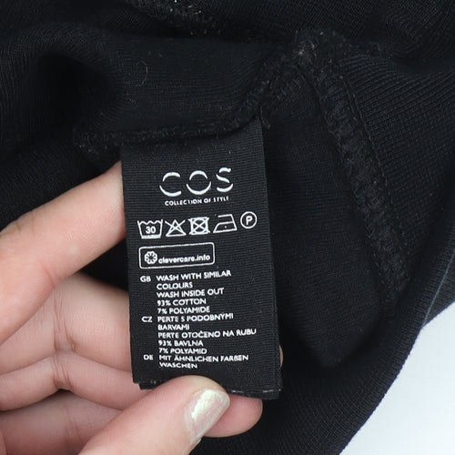 COS Women's Black Cotton Pullover Sweatshirt XS