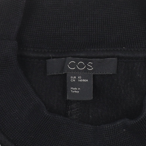 COS Women's Black Cotton Pullover Sweatshirt XS