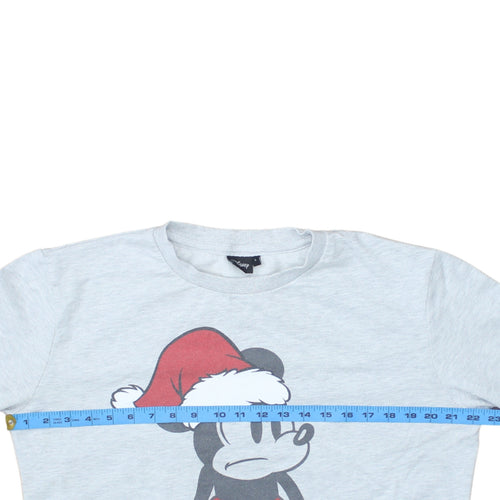 Cedar Wood State Men’s Grey Mickey Mouse Christmas Sweatshirt L