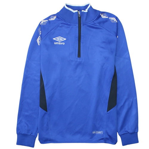 Umbro Men's Blue 1/4 Zip Performance Sweatshirt M