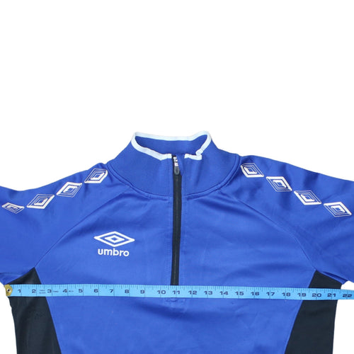 Umbro Men's Blue 1/4 Zip Performance Sweatshirt M