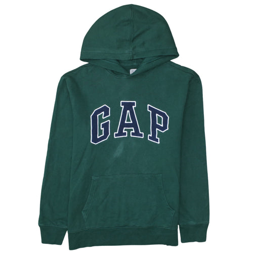 GAP Men's Green Pullover Hoodie M Regular Fit Graphic Logo