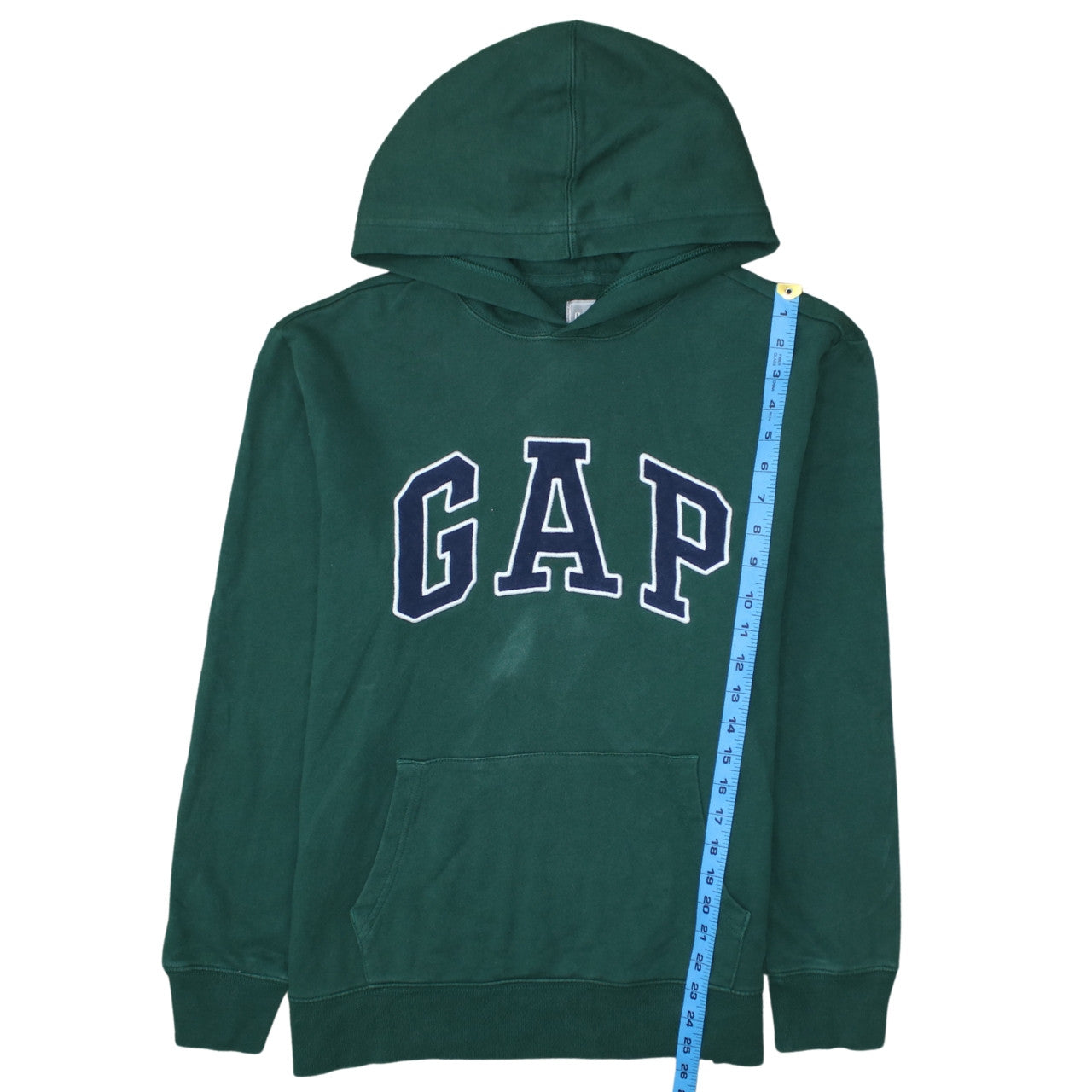 GAP Men's Green Pullover Hoodie M Regular Fit Graphic Logo