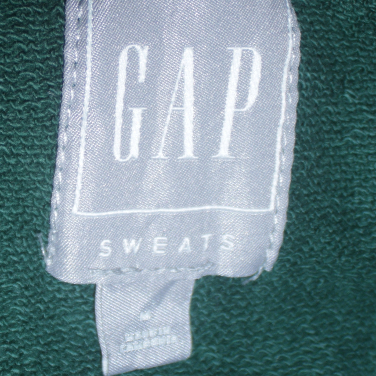 GAP Men's Green Pullover Hoodie M Regular Fit Graphic Logo
