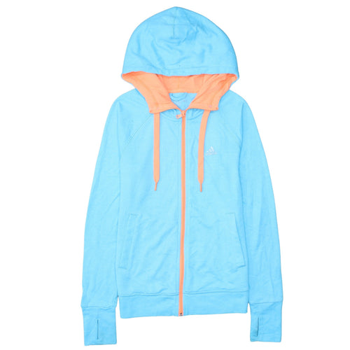 Adidas Unisex Blue Full Zip Climalite Hoodie XS