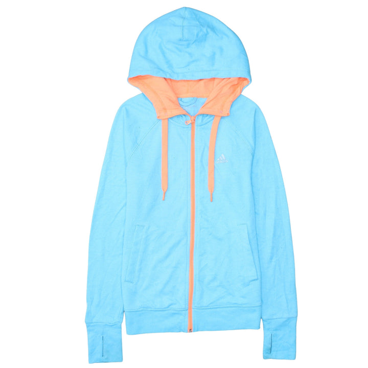 Adidas Unisex Blue Full Zip Climalite Hoodie XS