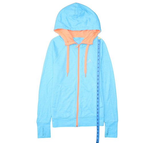 Adidas Unisex Blue Full Zip Climalite Hoodie XS