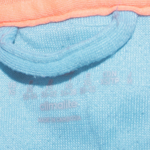 Adidas Unisex Blue Full Zip Climalite Hoodie XS