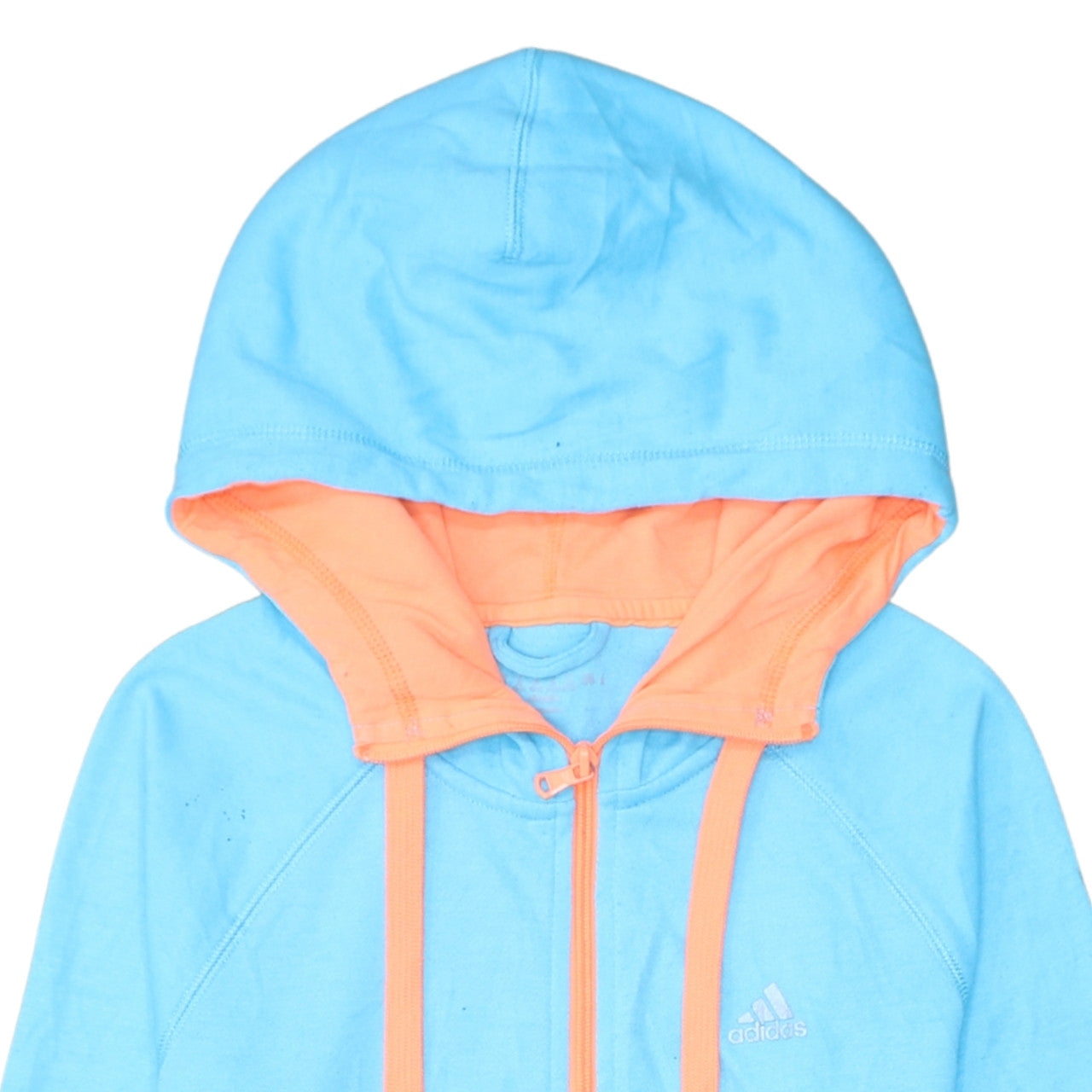 Adidas Unisex Blue Full Zip Climalite Hoodie XS
