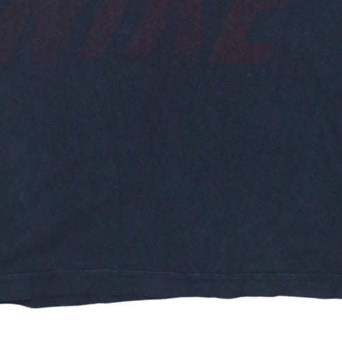 Nike Men's Navy Blue Small Graphic Logo Crew Neck T-Shirt