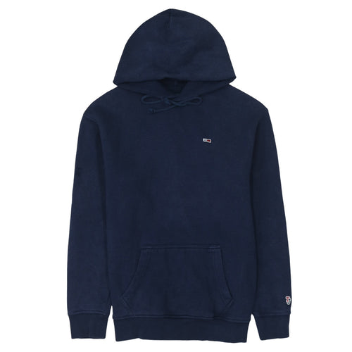 Tommy Jeans Men's Blue Pullover Hoodie XS Classic Logo Cotton Blend