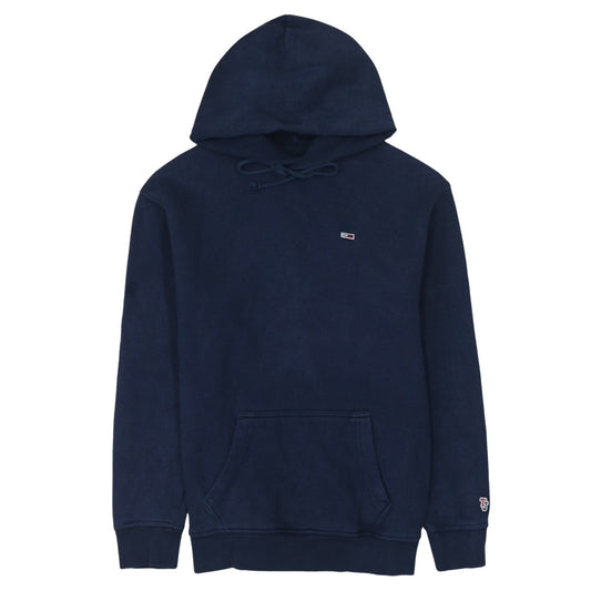 Tommy Jeans Men's Blue Pullover Hoodie XS Classic Logo Cotton Blend