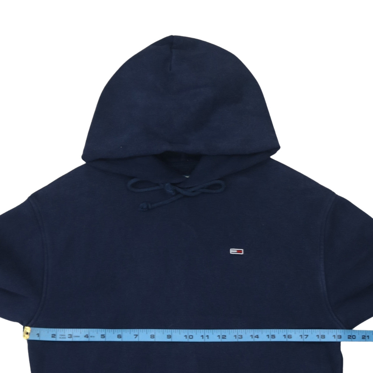 Tommy Jeans Men's Blue Pullover Hoodie XS Classic Logo Cotton Blend