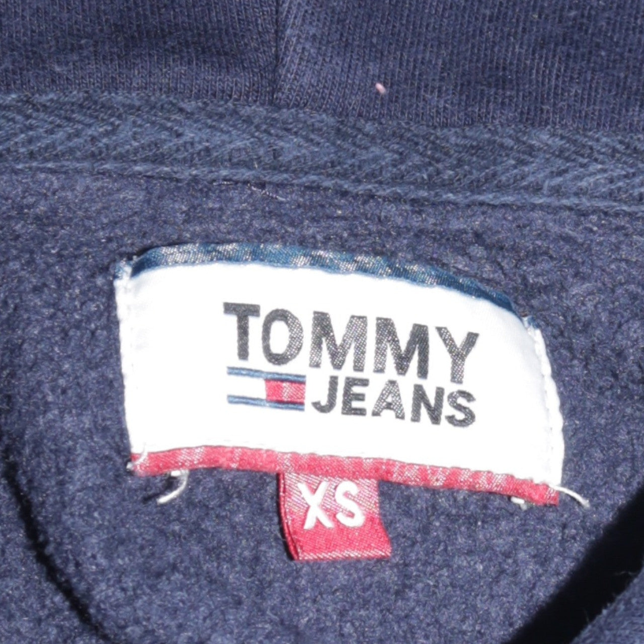Tommy Jeans Men's Blue Pullover Hoodie XS Classic Logo Cotton Blend