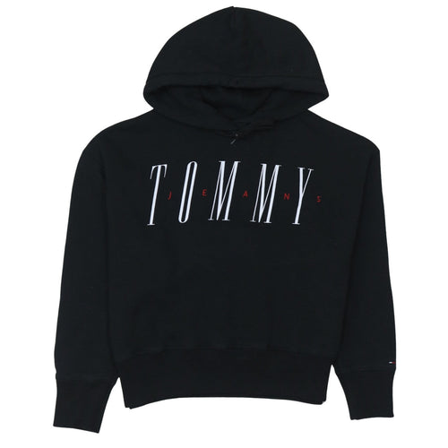 Tommy Jeans Womens Black Small Pullover Hoodie Sweatshirt