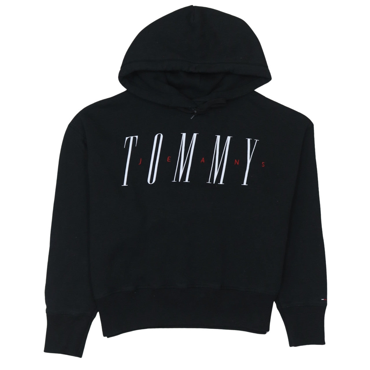 Tommy Jeans Womens Black Small Pullover Hoodie Sweatshirt