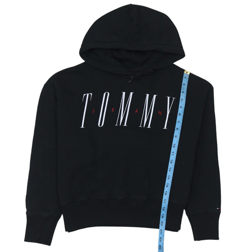 Tommy Jeans Womens Black Small Pullover Hoodie Sweatshirt