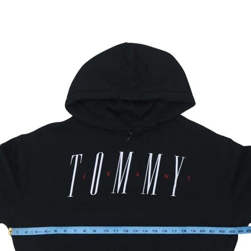 Tommy Jeans Womens Black Small Pullover Hoodie Sweatshirt