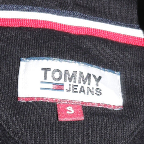 Tommy Jeans Womens Black Small Pullover Hoodie Sweatshirt