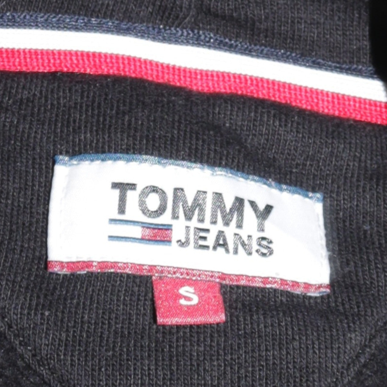 Tommy Jeans Womens Black Small Pullover Hoodie Sweatshirt