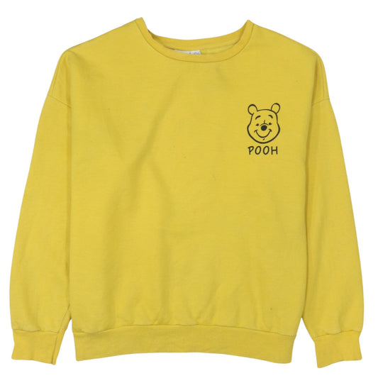 Disney Primark Women Yellow Pooh Sweatshirt XL Crew Neck Pullover