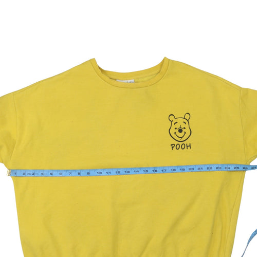 Disney Primark Women Yellow Pooh Sweatshirt XL Crew Neck Pullover