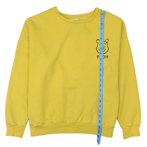 Disney Primark Women Yellow Pooh Sweatshirt XL Crew Neck Pullover