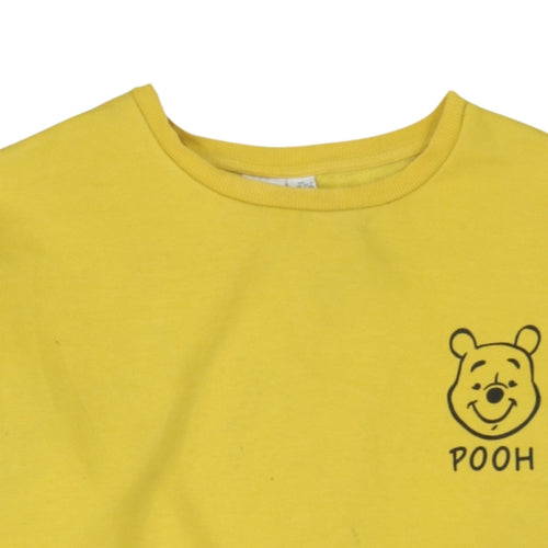 Disney Primark Women Yellow Pooh Sweatshirt XL Crew Neck Pullover