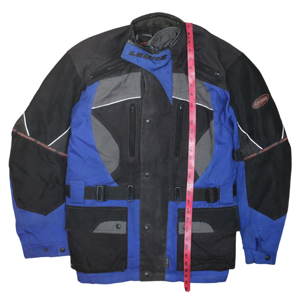 Lewis Leathers Men's Blue Waterproof Motorcycle Jacket M