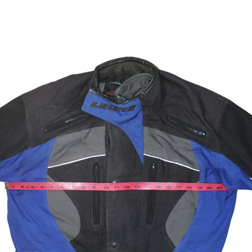 Lewis Leathers Men's Blue Waterproof Motorcycle Jacket M