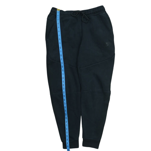 Nike Men's Black Fleece Joggers M Regular Fit Tapered Drawstring Sports Trousers