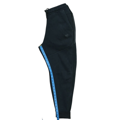 Nike Men's Black Fleece Joggers M Regular Fit Tapered Drawstring Sports Trousers
