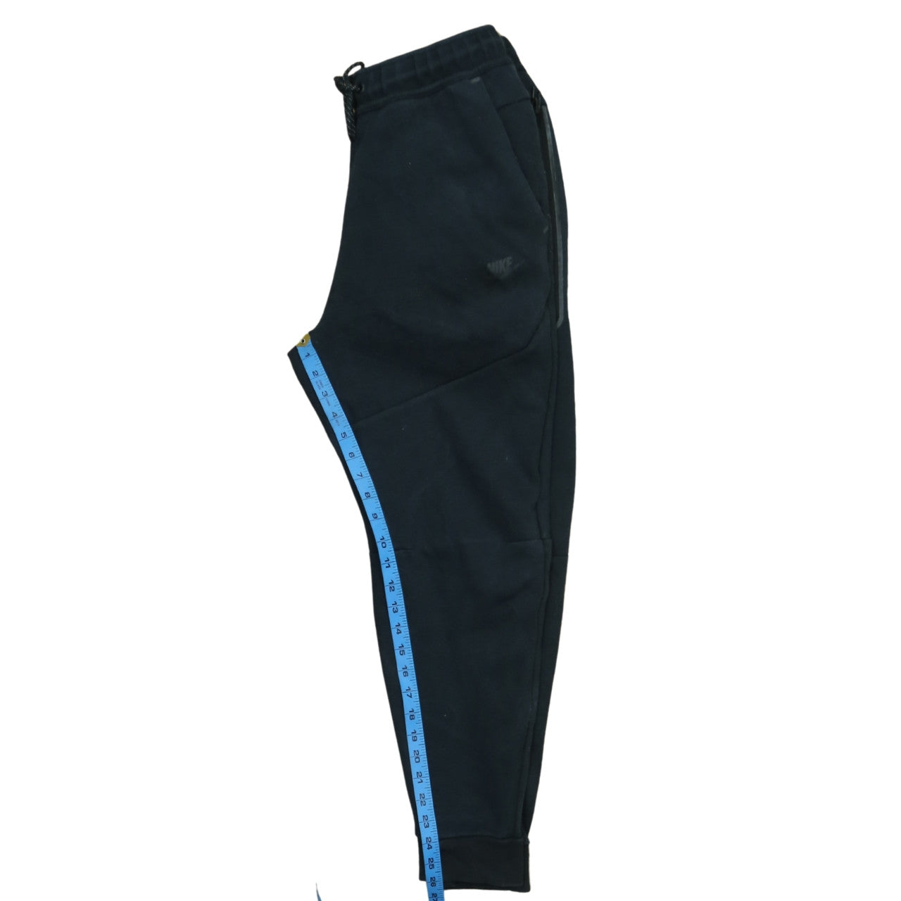 Nike Men's Black Fleece Joggers M Regular Fit Tapered Drawstring Sports Trousers