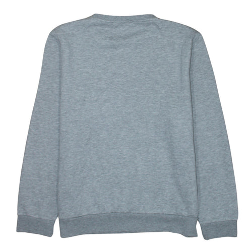 Disney Women Grey Stitch Sweatshirt L 14-16 Pullover Crew Neck