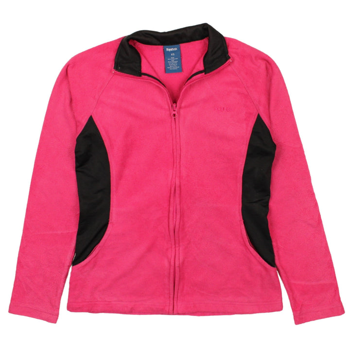 Reebok Womens Pink Fleece Full Zip Jacket XS Sportswear