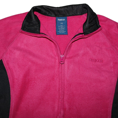 Reebok Womens Pink Fleece Full Zip Jacket XS Sportswear
