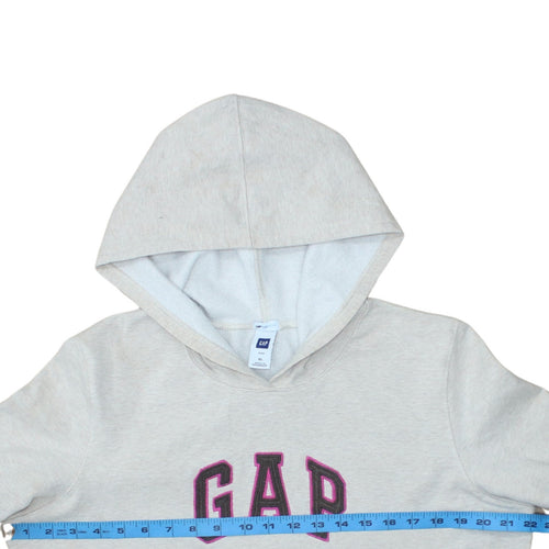 GAP Women Beige Hooded Pullover Sweatshirt XL Fleece Lined Casual